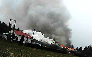 Groźny pożar fermy indyków pod Ostródą